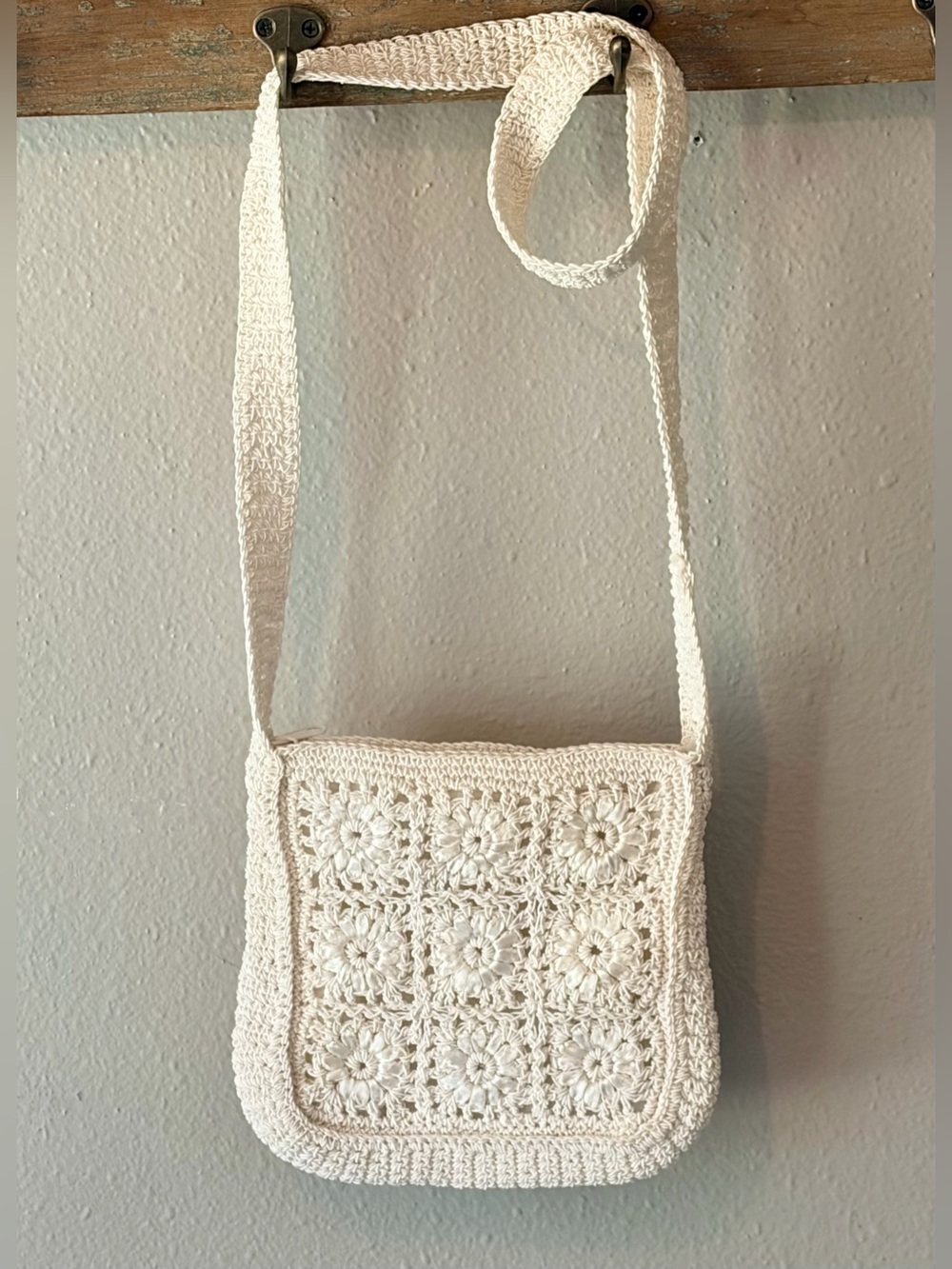 Boho Crochet Shoulder Bag - Picture 3 of 9
